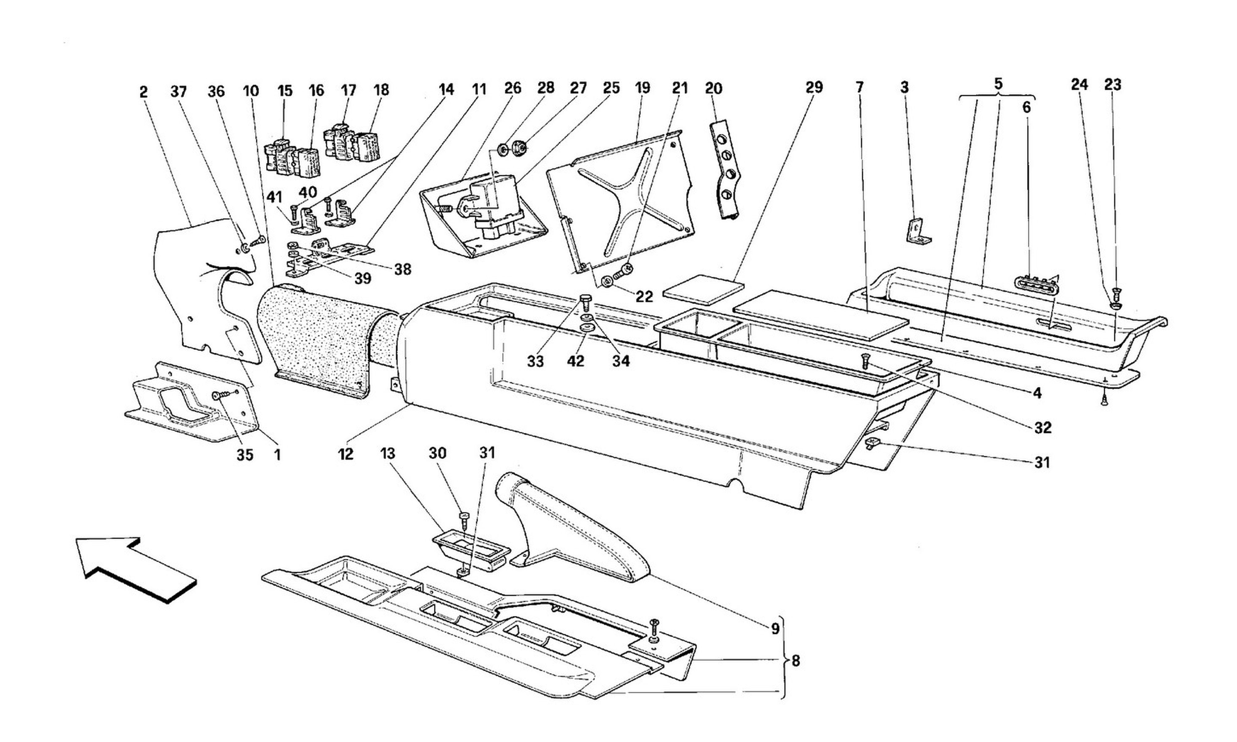 Schematic: Central Tunnel -Not For Usa