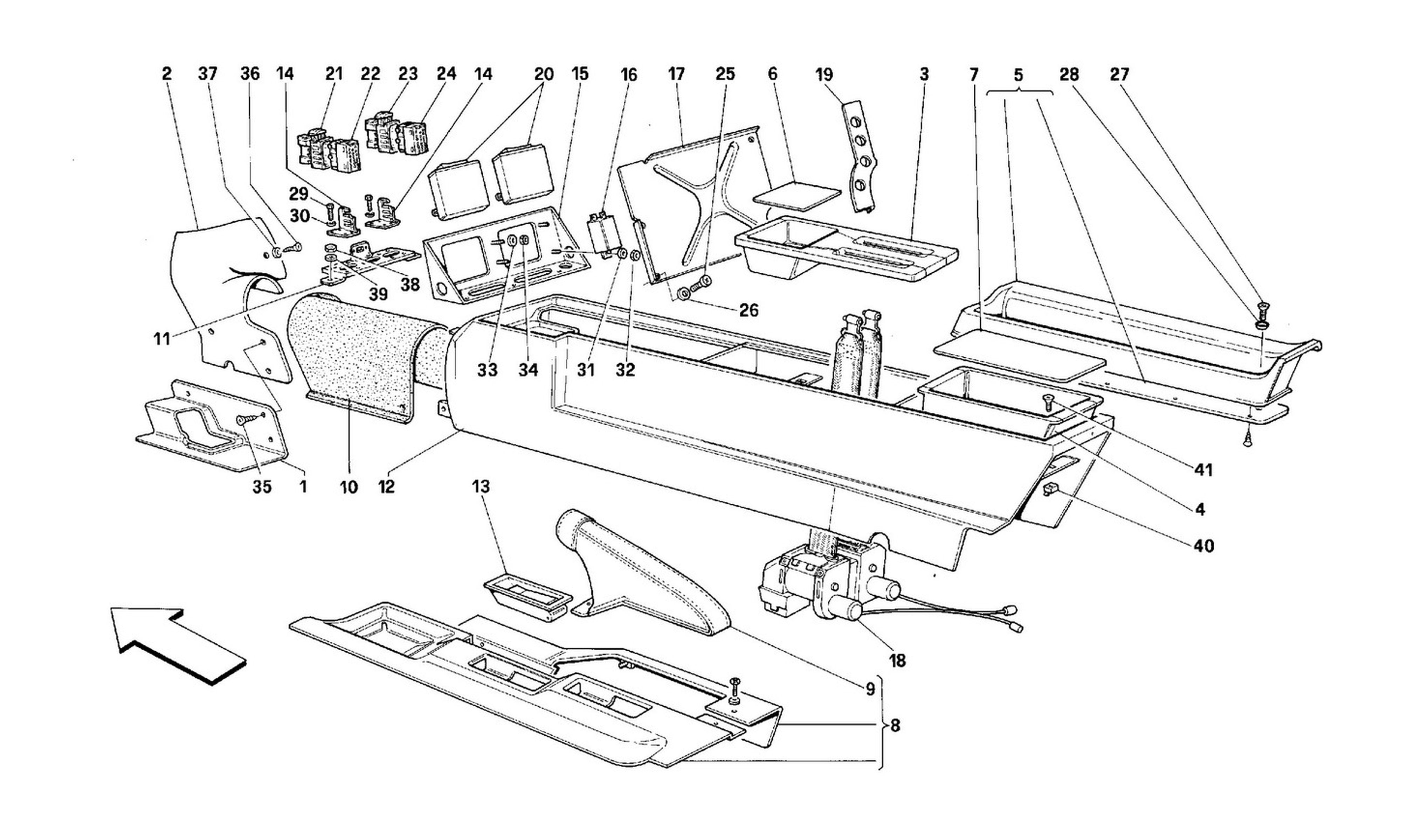 Schematic: Central Tunnel -Valid For Usa