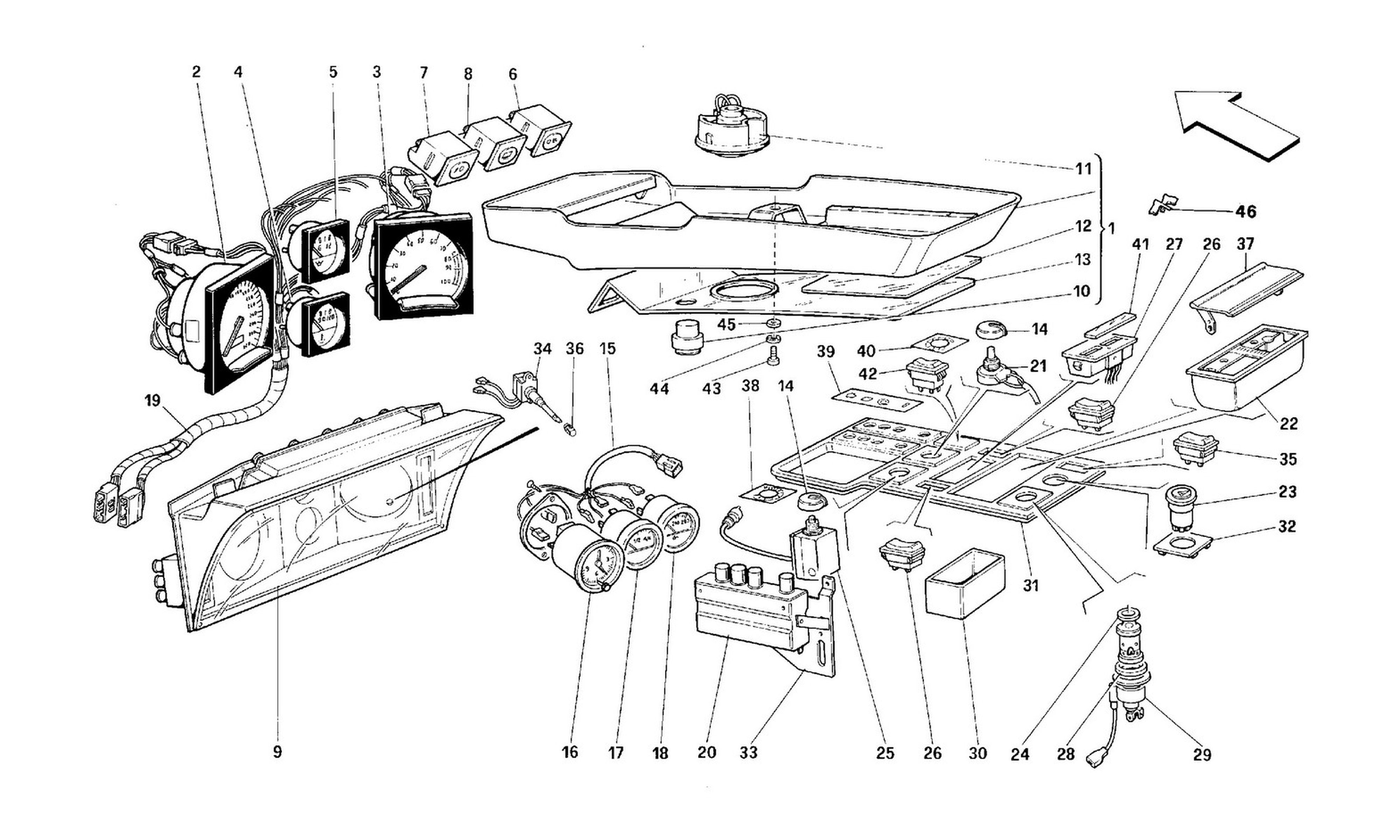 Schematic: Instruments And Passenger Compartment Accessories