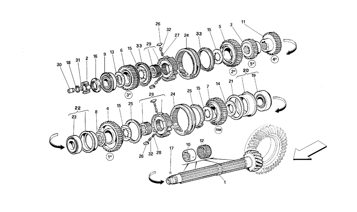 Schematic: Lay Shaft Gears