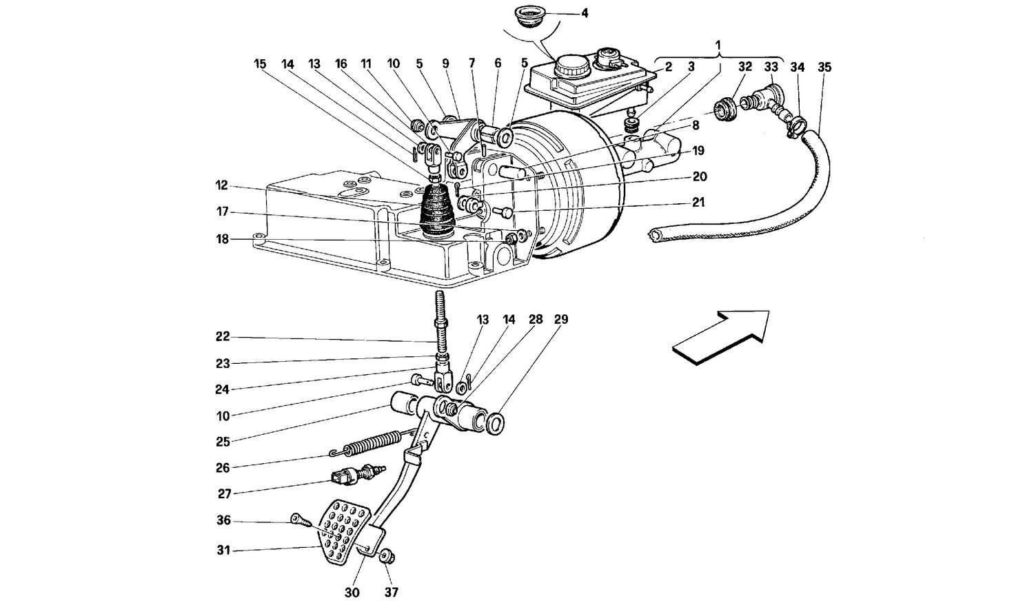 Schematic: Brake Hydraulic System - Rhd