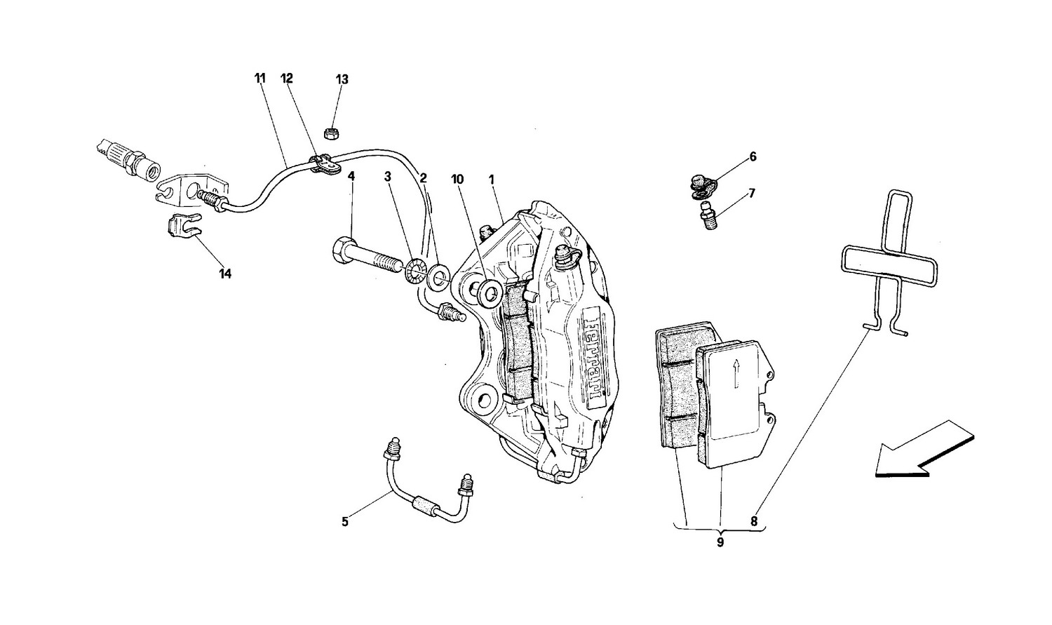 Schematic: Rear Brakes Calipers