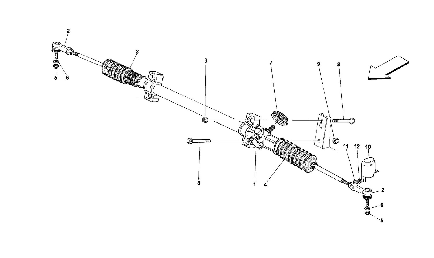 Schematic: Steering Box And Linkage