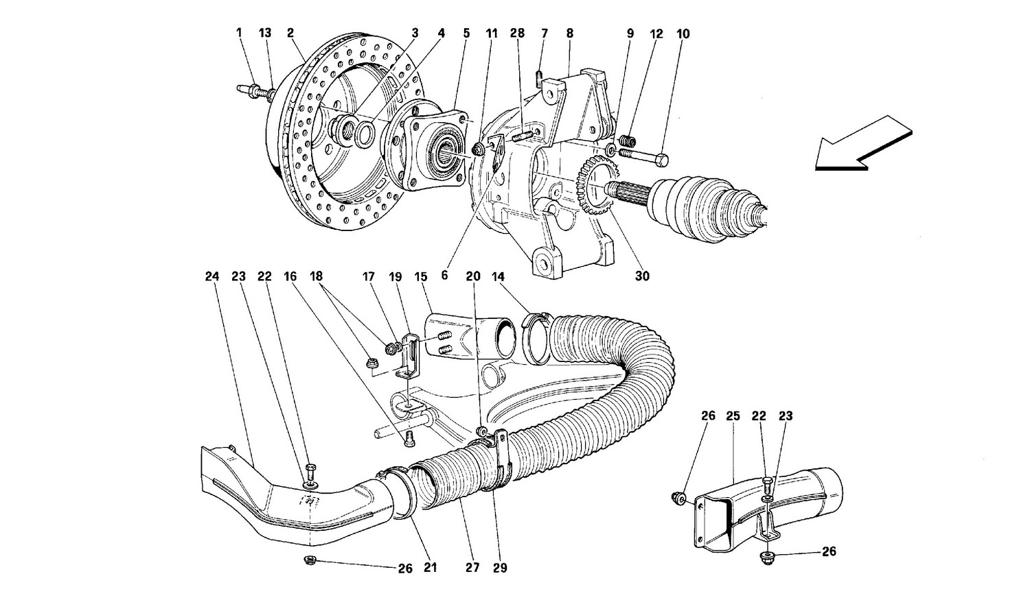 Schematic: Rear Suspension - Brake Disc