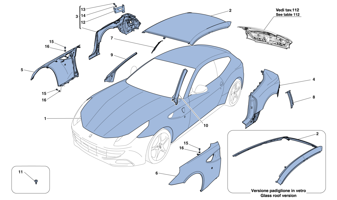 Schematic: Bodyshell - External Trim