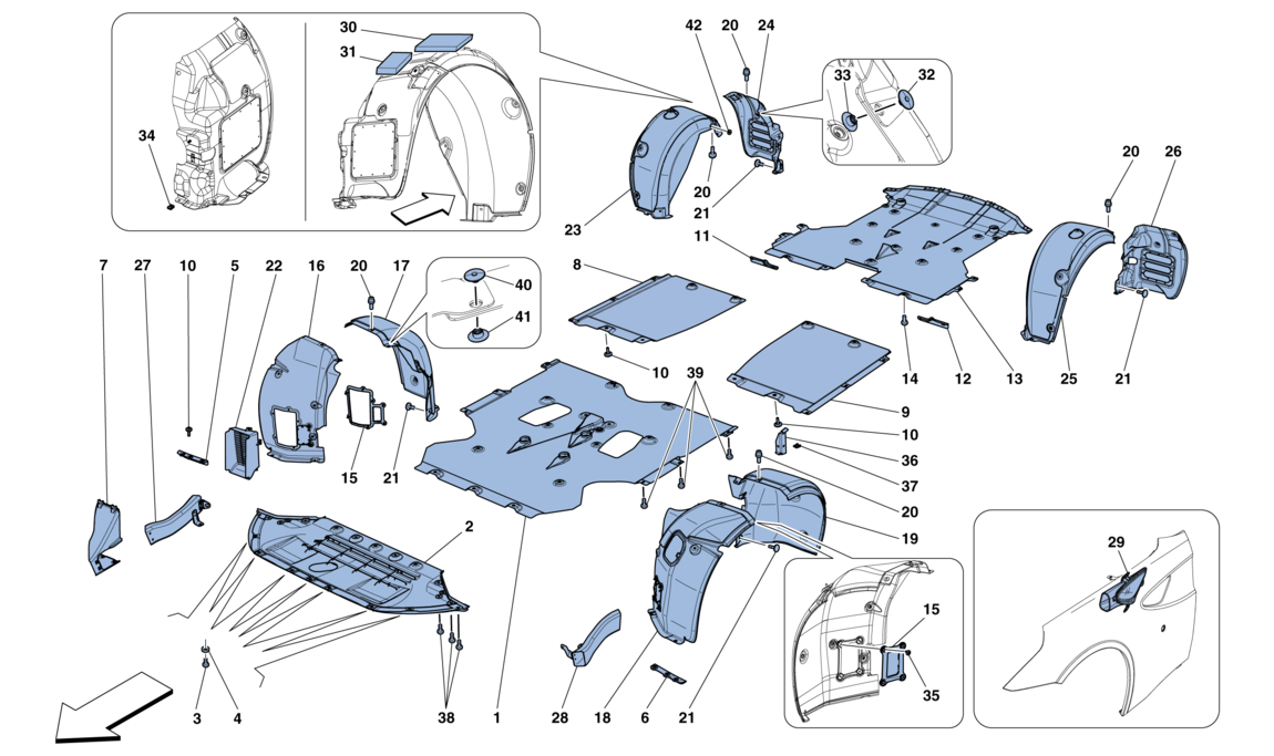 Schematic: Flat Undertray And Wheelhouses