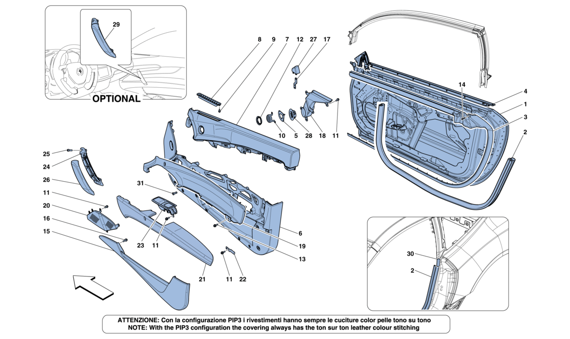 Schematic: Doors - Substructure And Trim