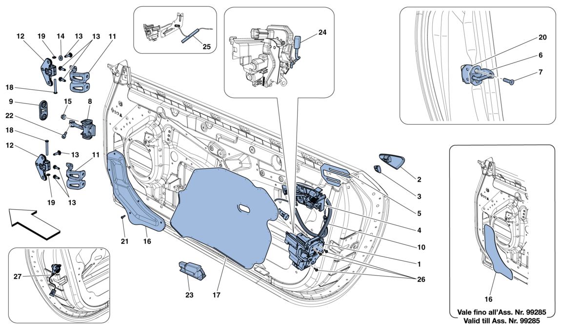 Schematic: Doors - Opening Mechanism And Hinges