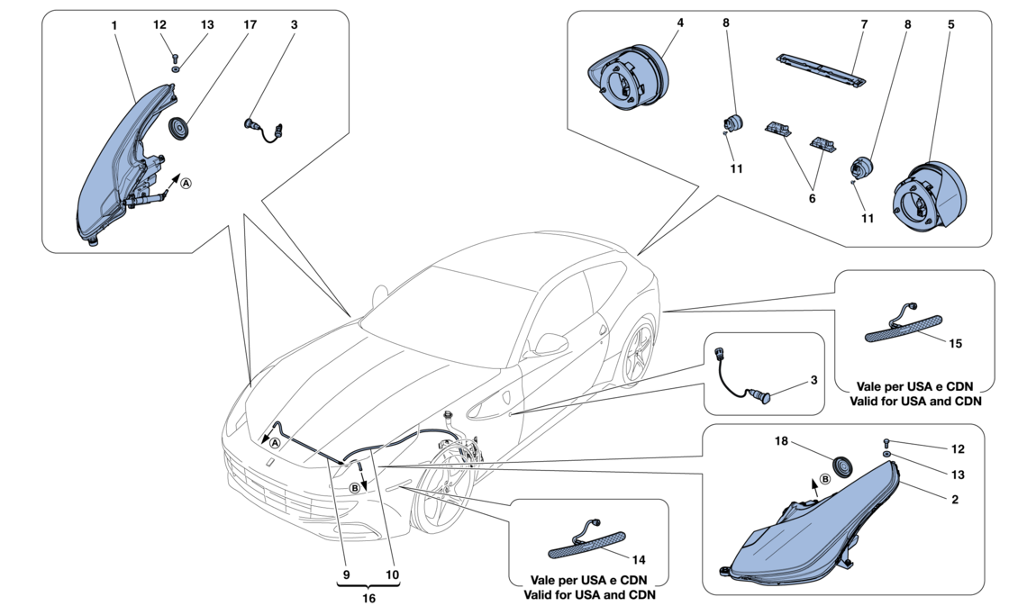 Schematic: Headlights And Taillights
