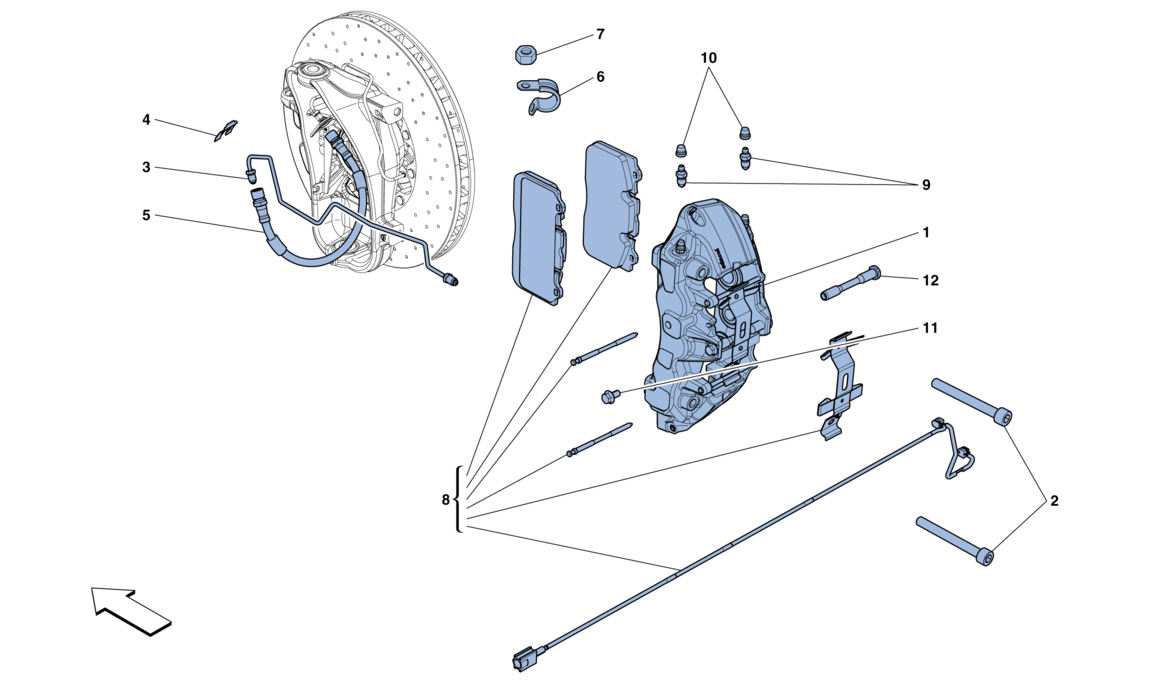 Schematic: Front Brake Callipers