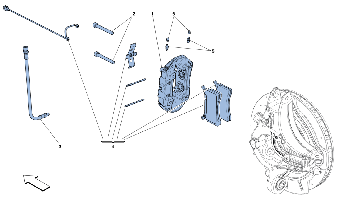 Schematic: Rear Brake Callipers