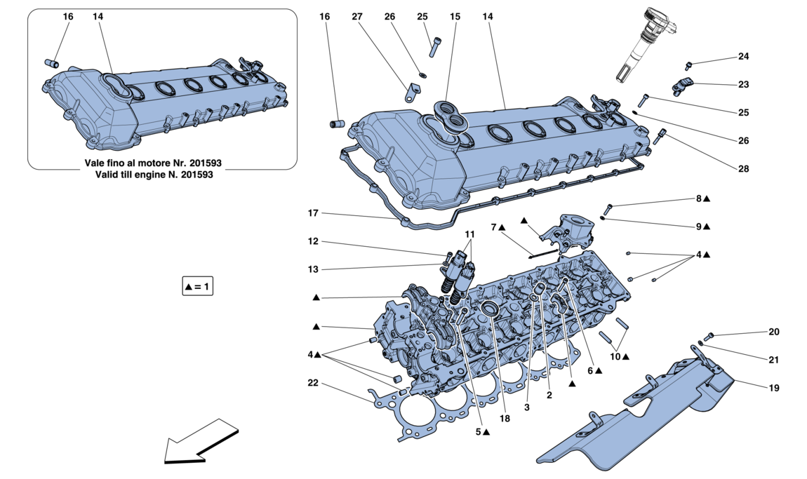 Schematic: Left Hand Cylinder Head