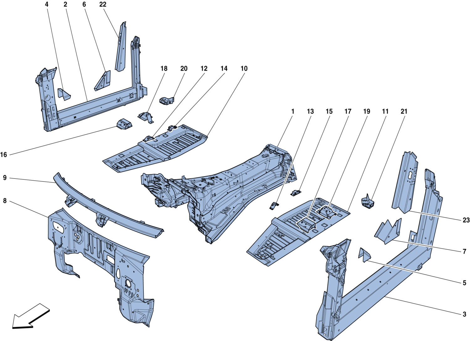 Schematic: Structures And Elements, Centre Of Vehicle
