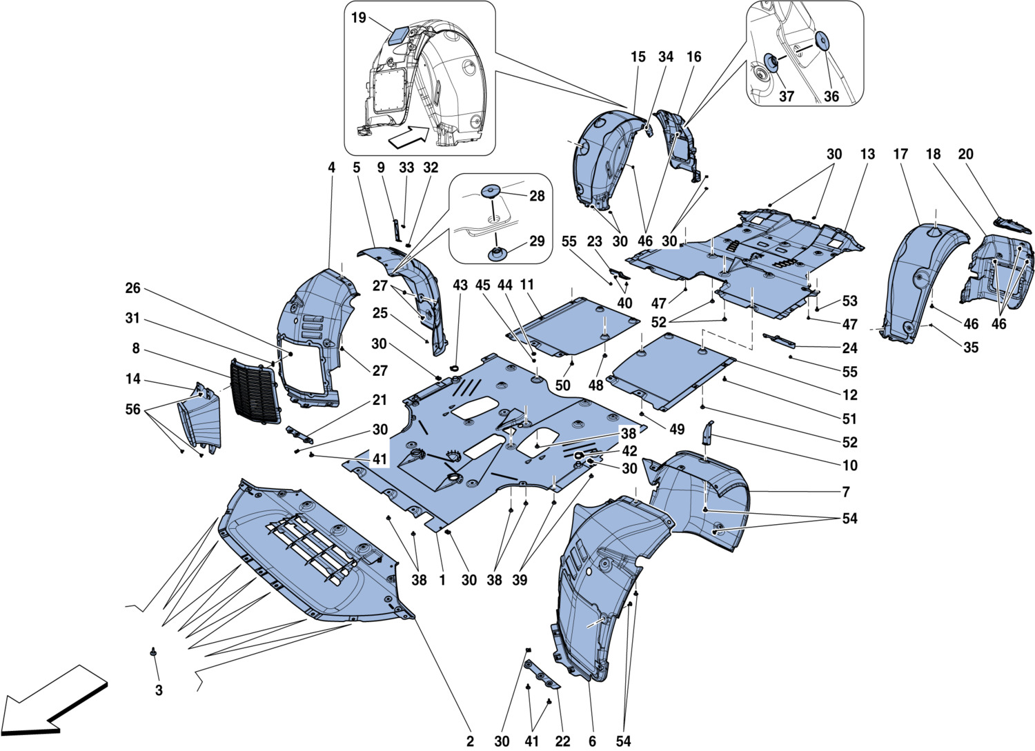 Schematic: Flat Undertray And Wheelhouses