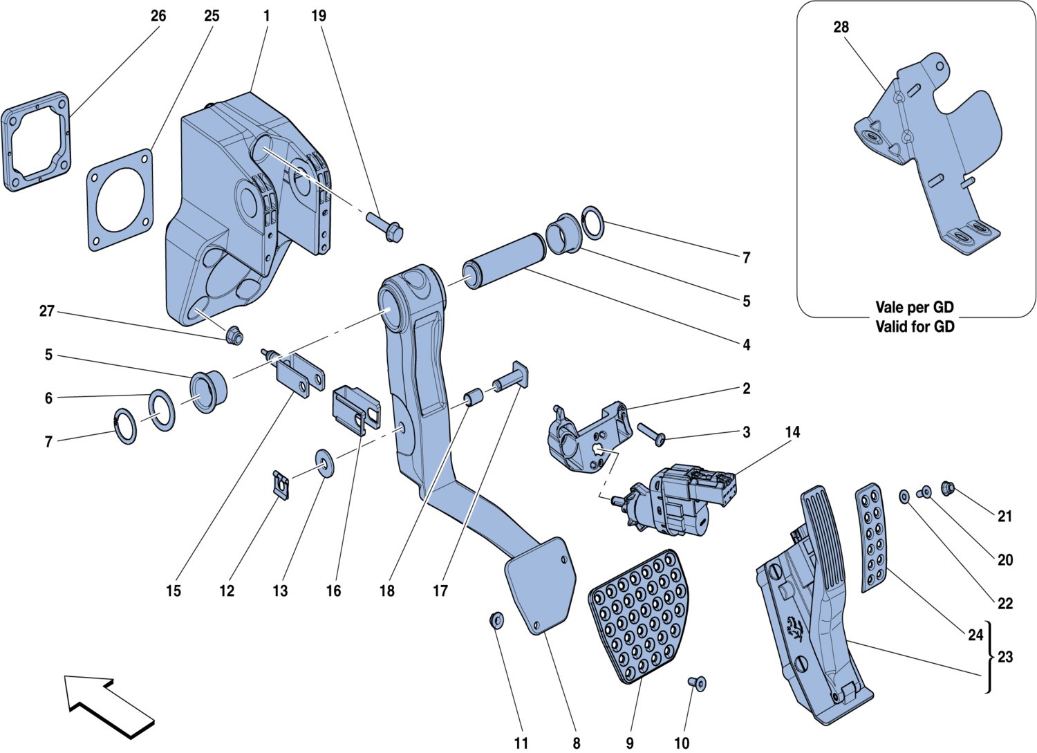 Schematic: Complete Pedal Board Assembly