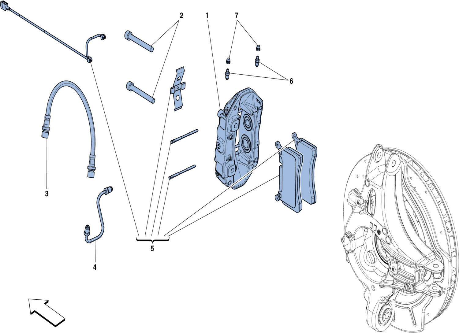 Schematic: Rear Brake Callipers