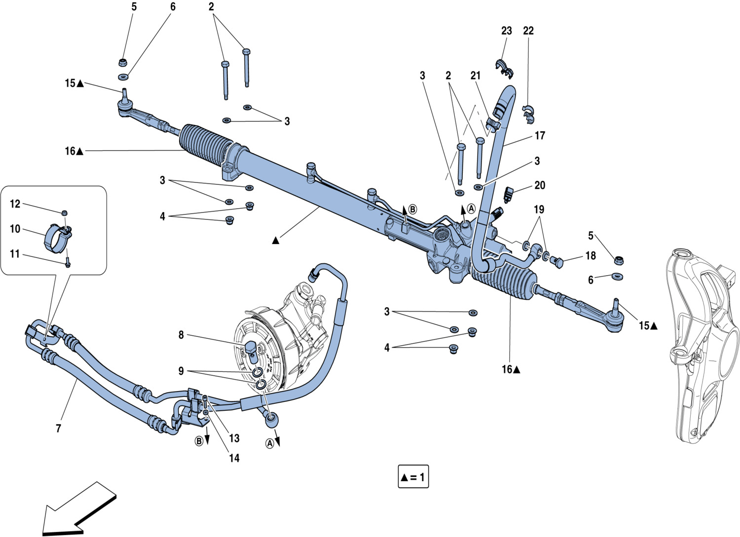 Schematic: Hydraulic Power Steering Box