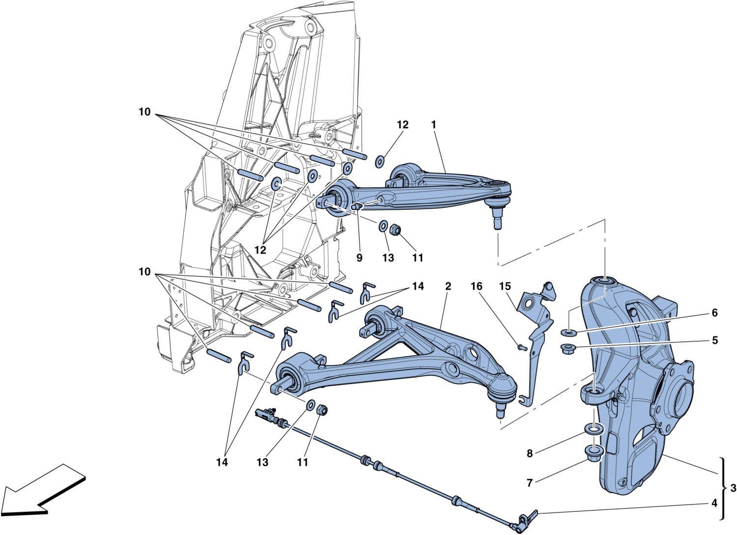 Schematic: Front Suspension - Arms