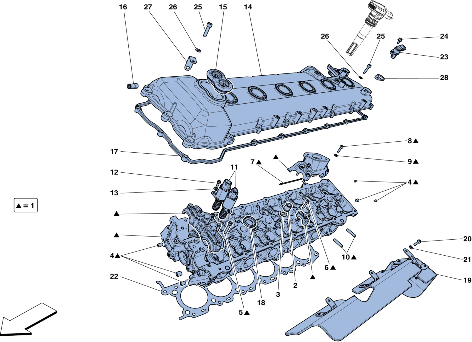 Schematic: Left Hand Cylinder Head