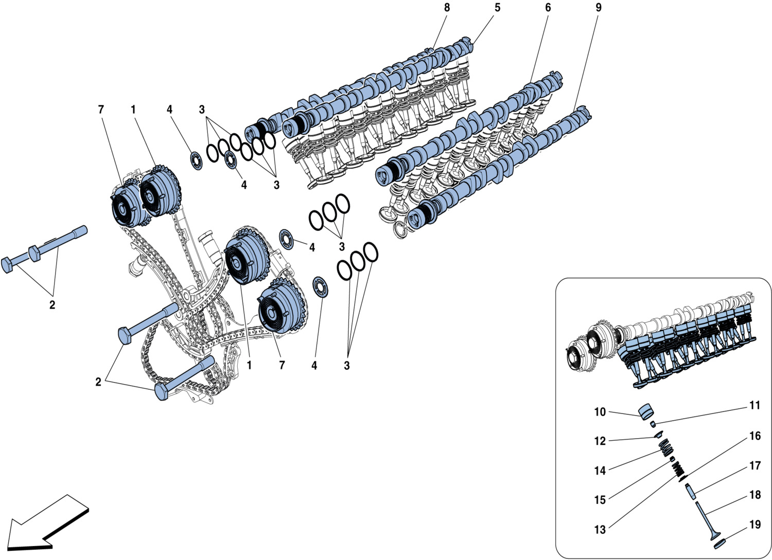 Schematic: Distribution - Tappets