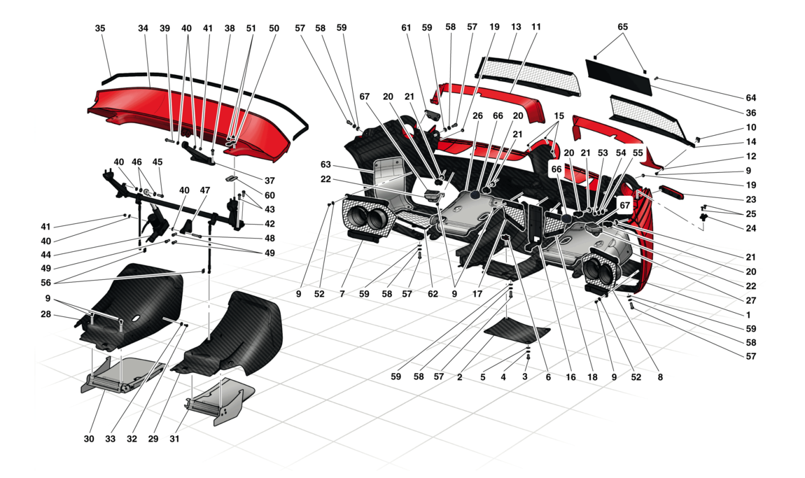 Schematic: Rear Bumper