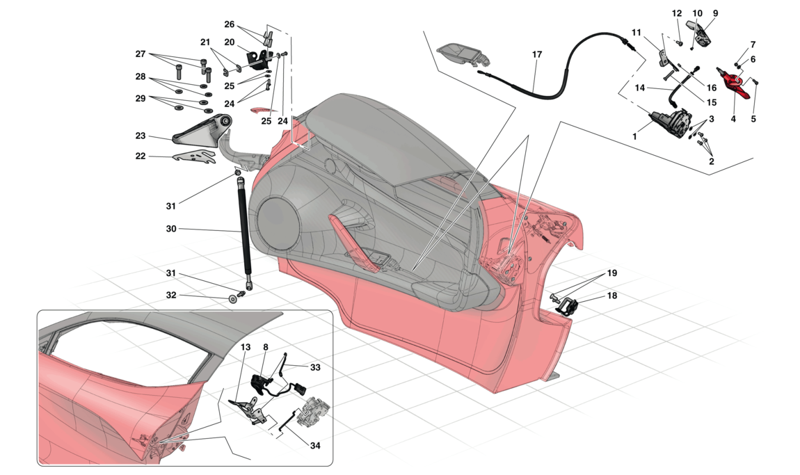 Schematic: Doors - Opening Mechanisms And Hinges