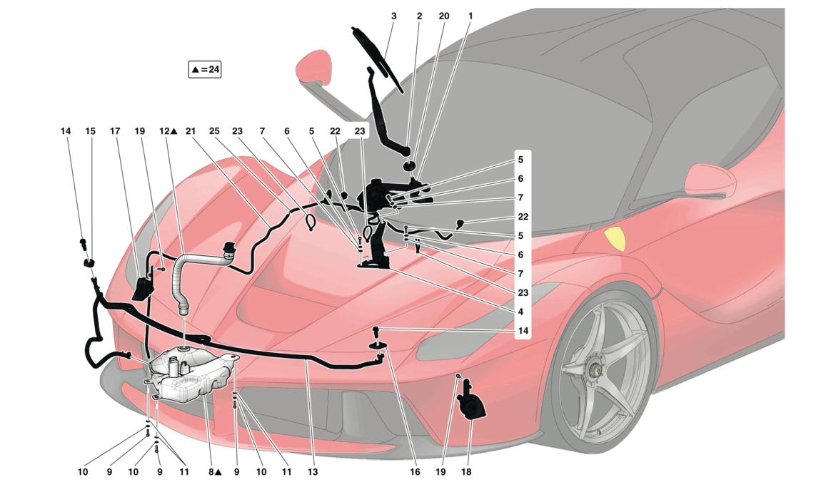 Schematic: Windscreen Wiper, Windscreen Washer And Horns