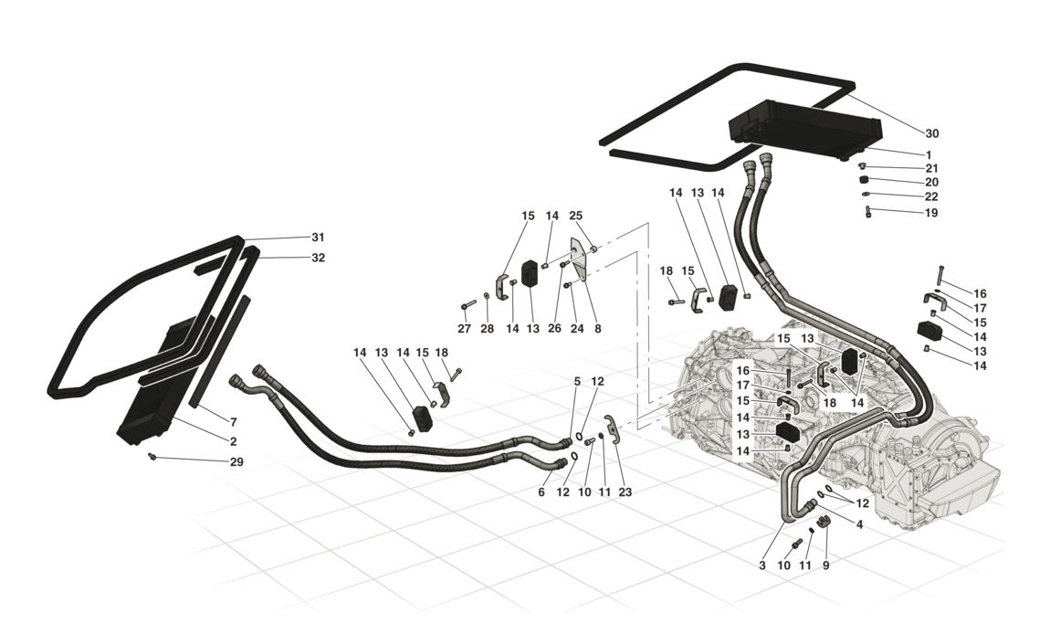Schematic: Gearbox Oil Cooling System
