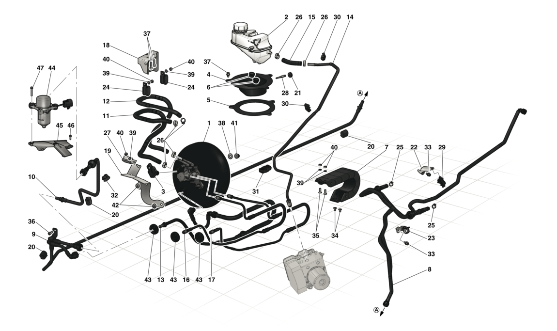 Schematic: Hydraulic Brake Controls And Power Brake System