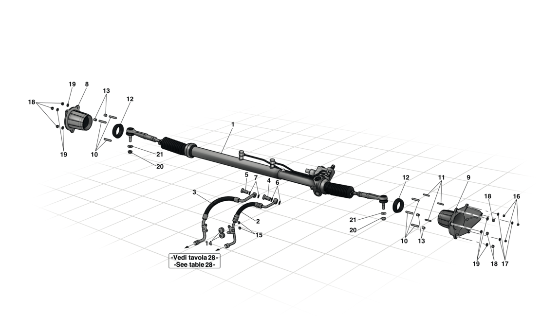 Schematic: Hydraulic Power Steering Box