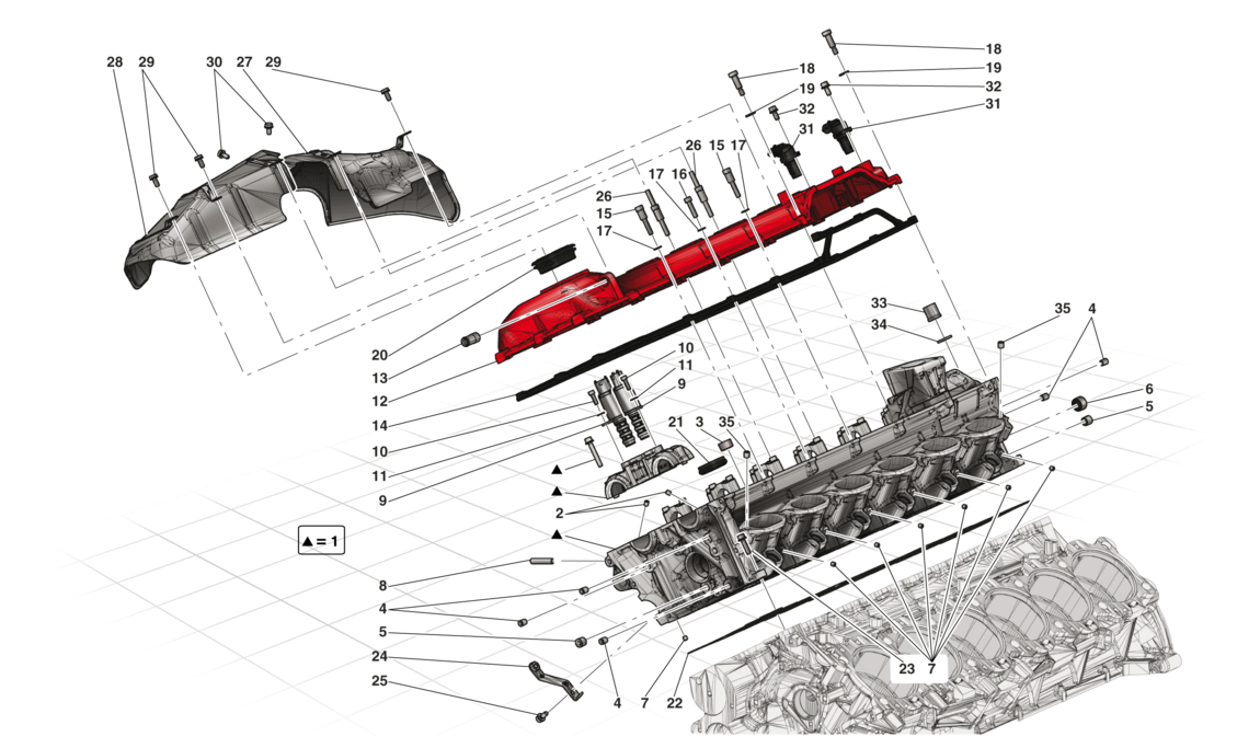 Schematic: Right Hand Cylinder Head