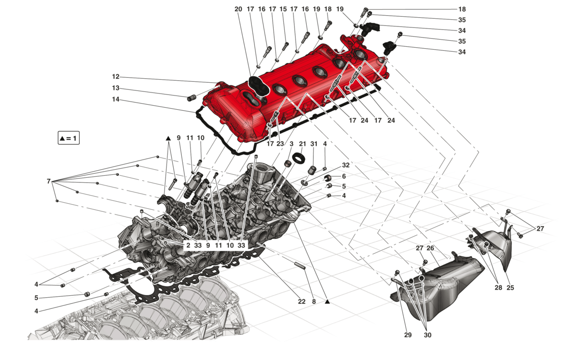 Schematic: Left Hand Cylinder Head