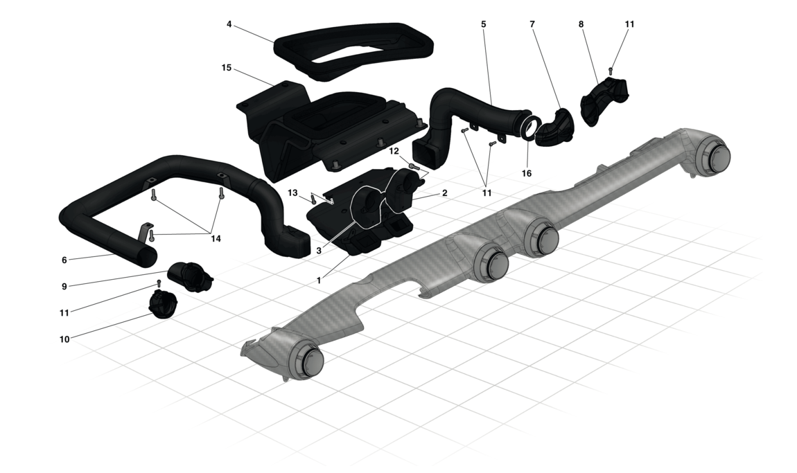 Schematic: Dashboard Air Ducts
