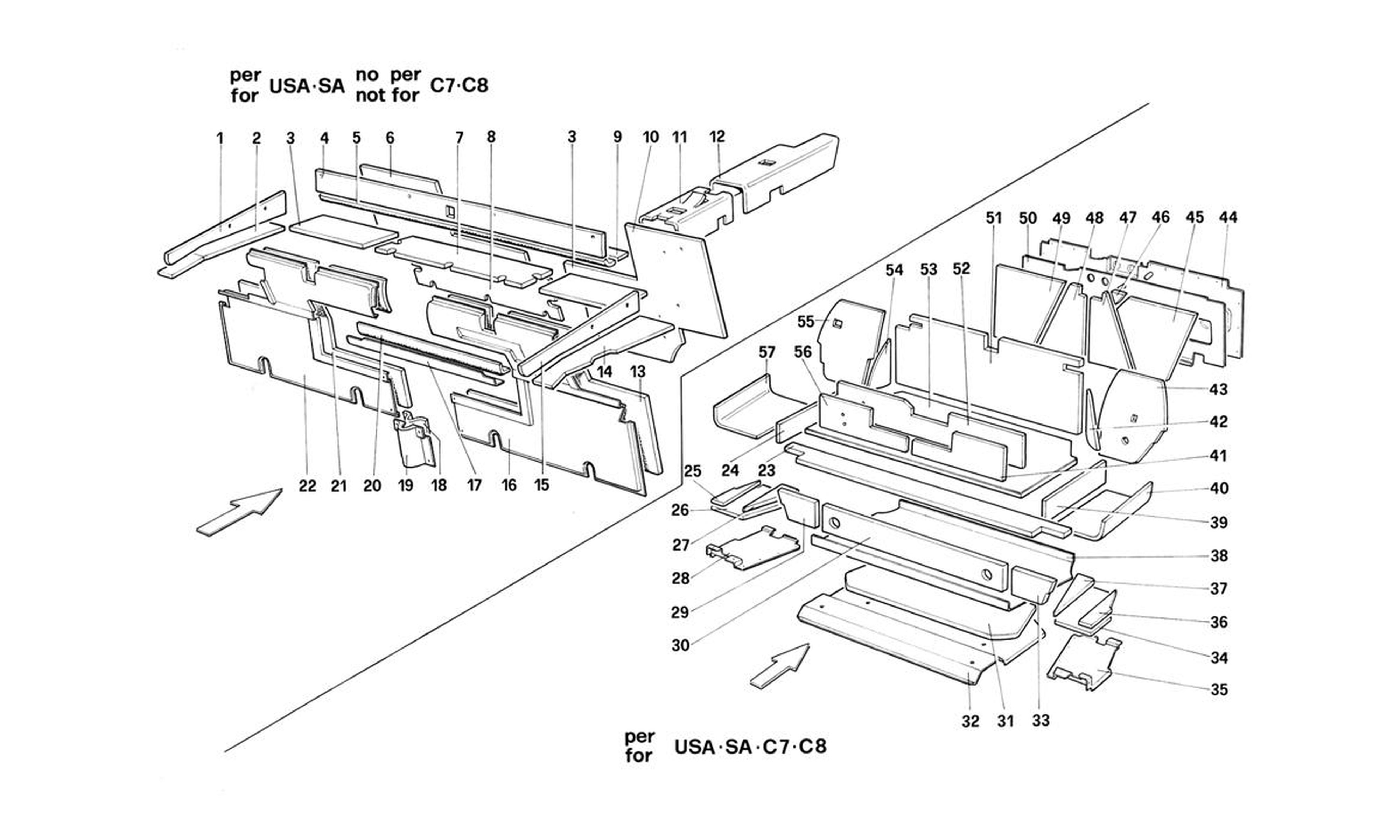 Schematic: Luggage And Passenger Compartment, Insulation - Cab