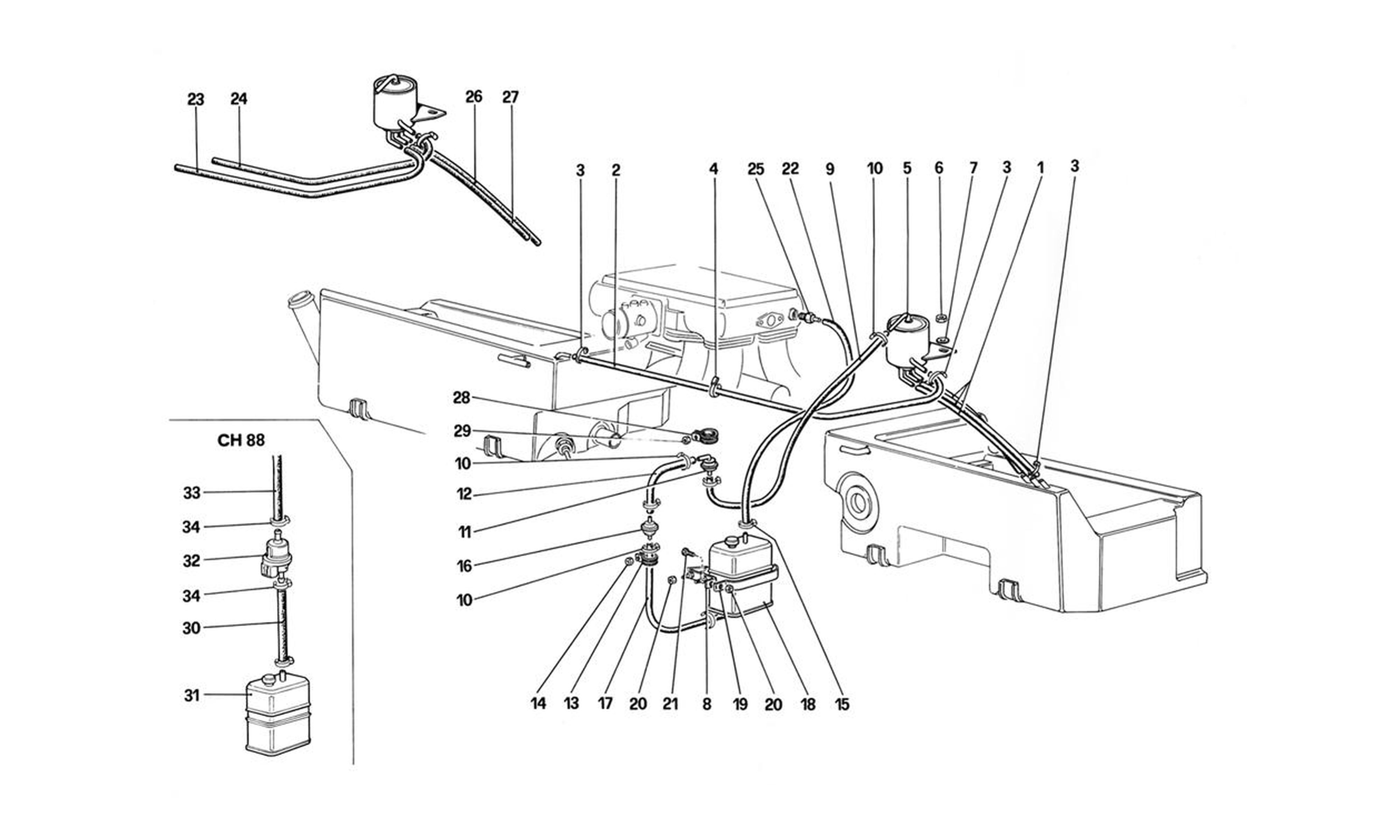 Schematic: Antievaporative Emission Control System (For Us Version)