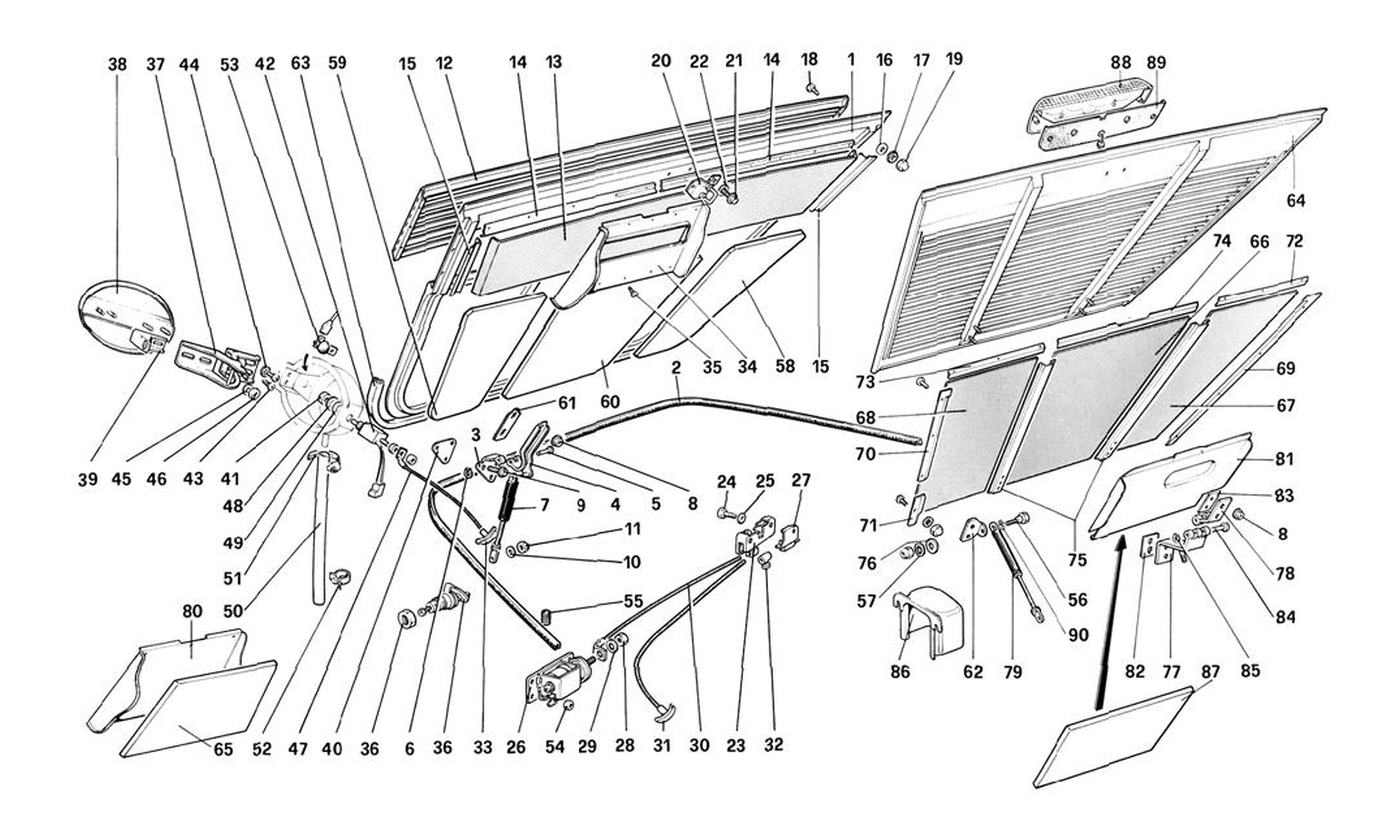 Schematic: Engine Compartment And Carpeting