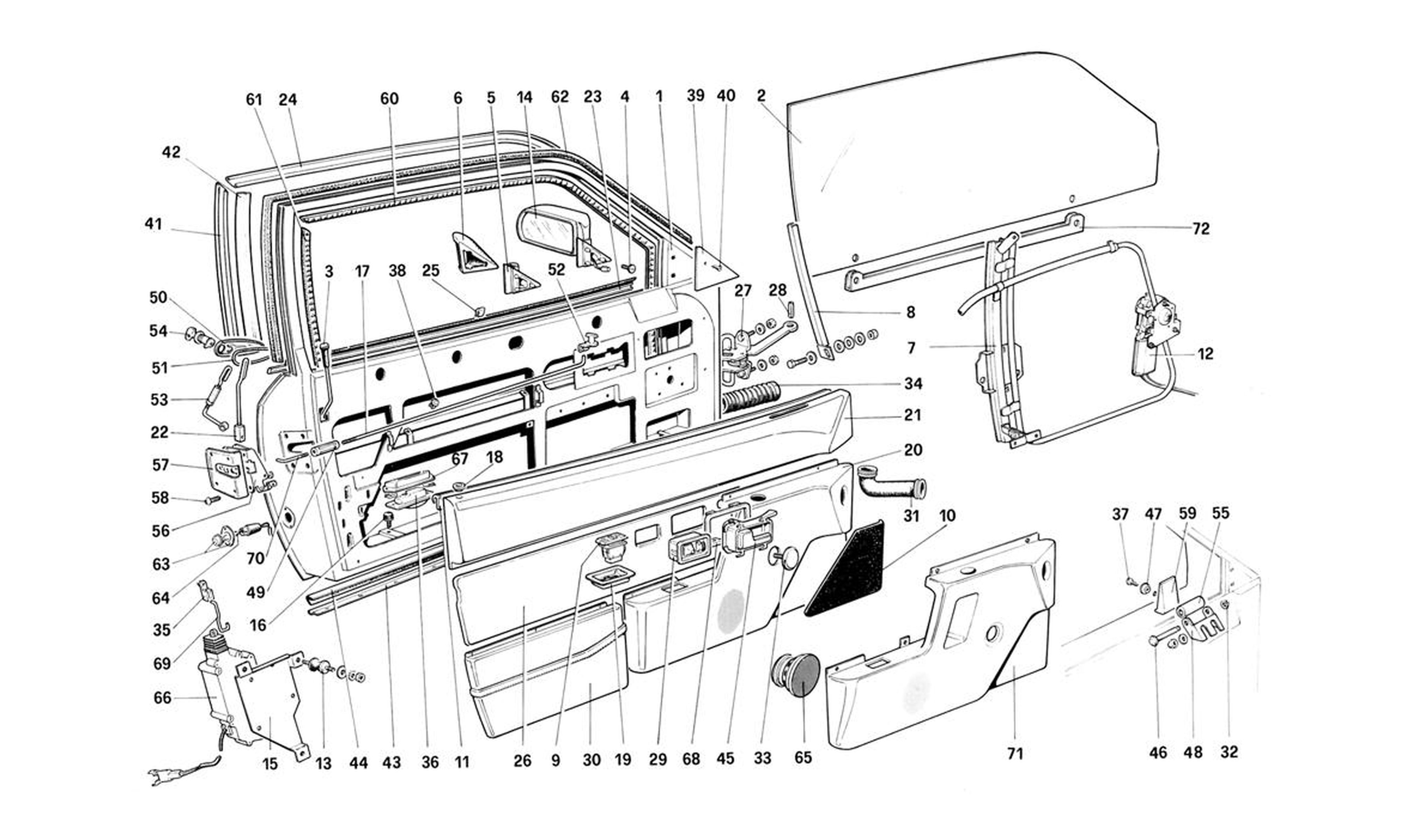 Schematic: Doors - 3.2 Mondial Coupe