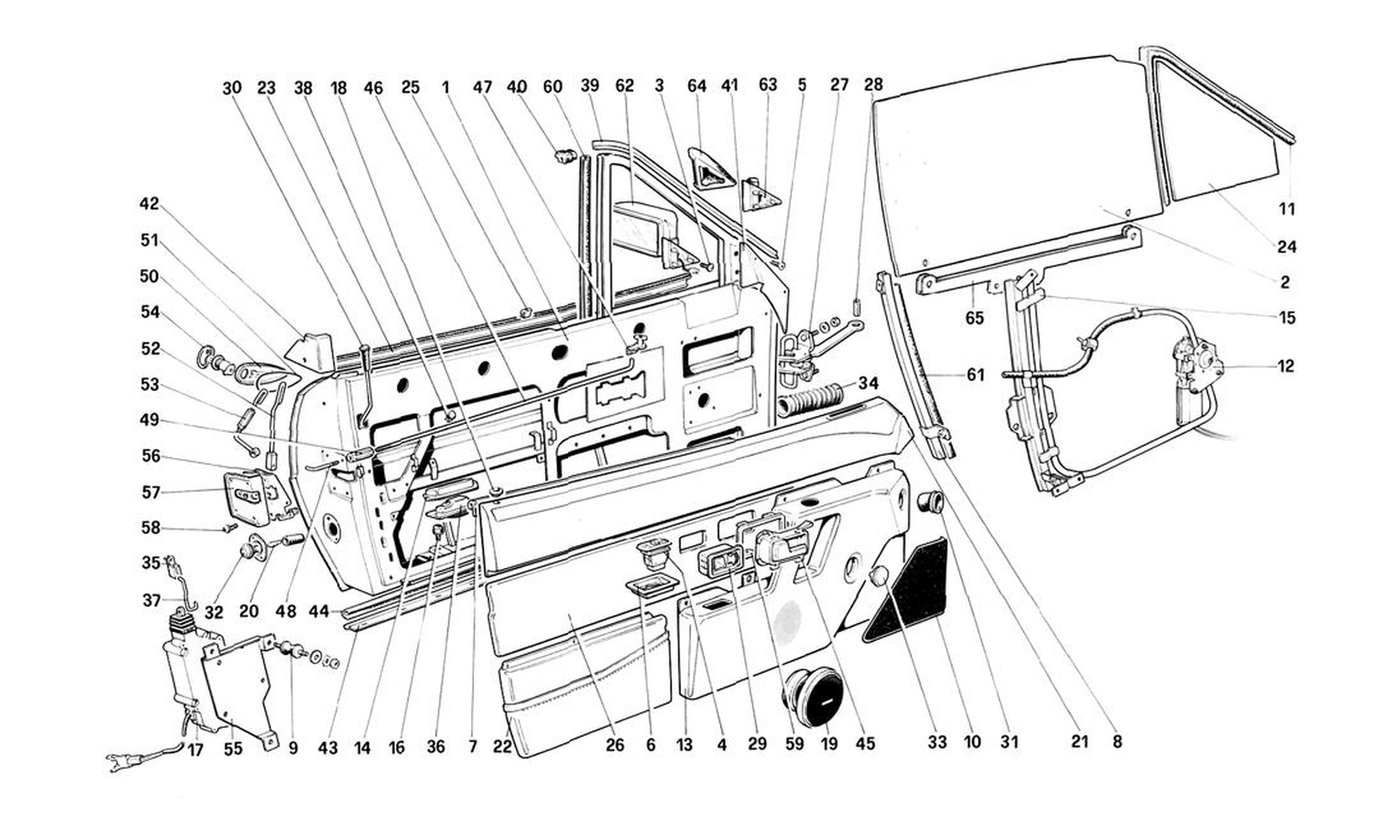 Schematic: Doors - Cabriolet