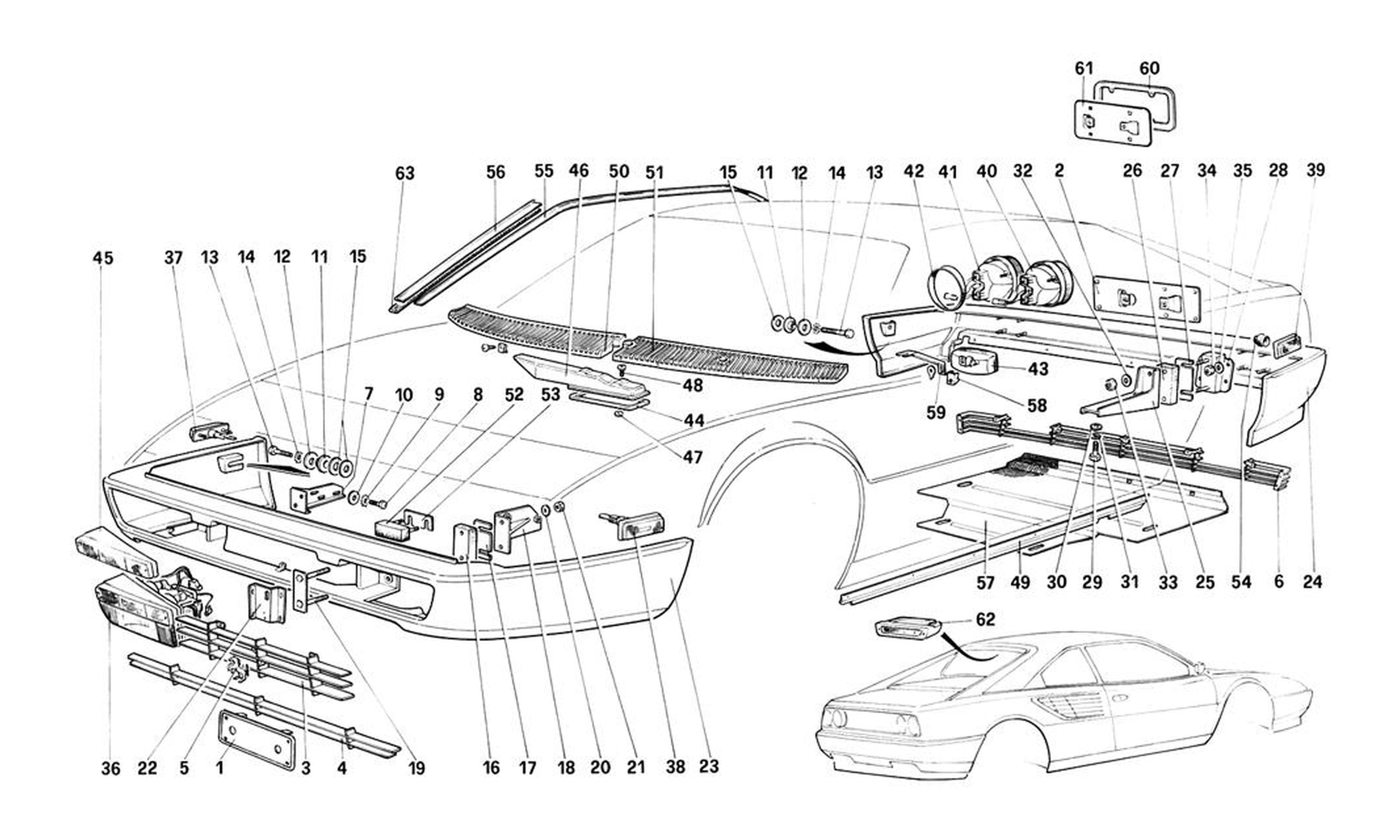 Schematic: Bumpers And Moldings