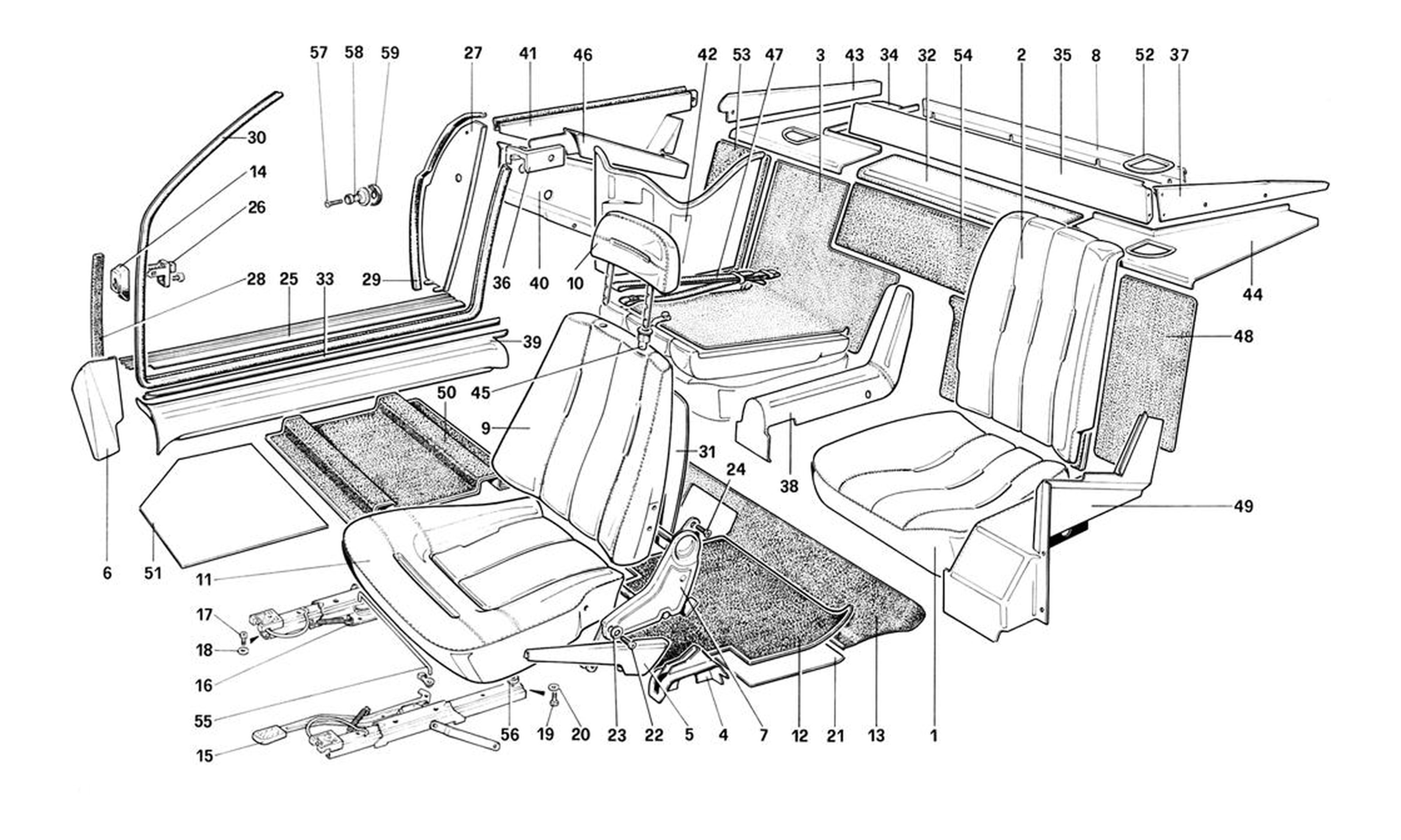 Schematic: Seats - Cabriolet