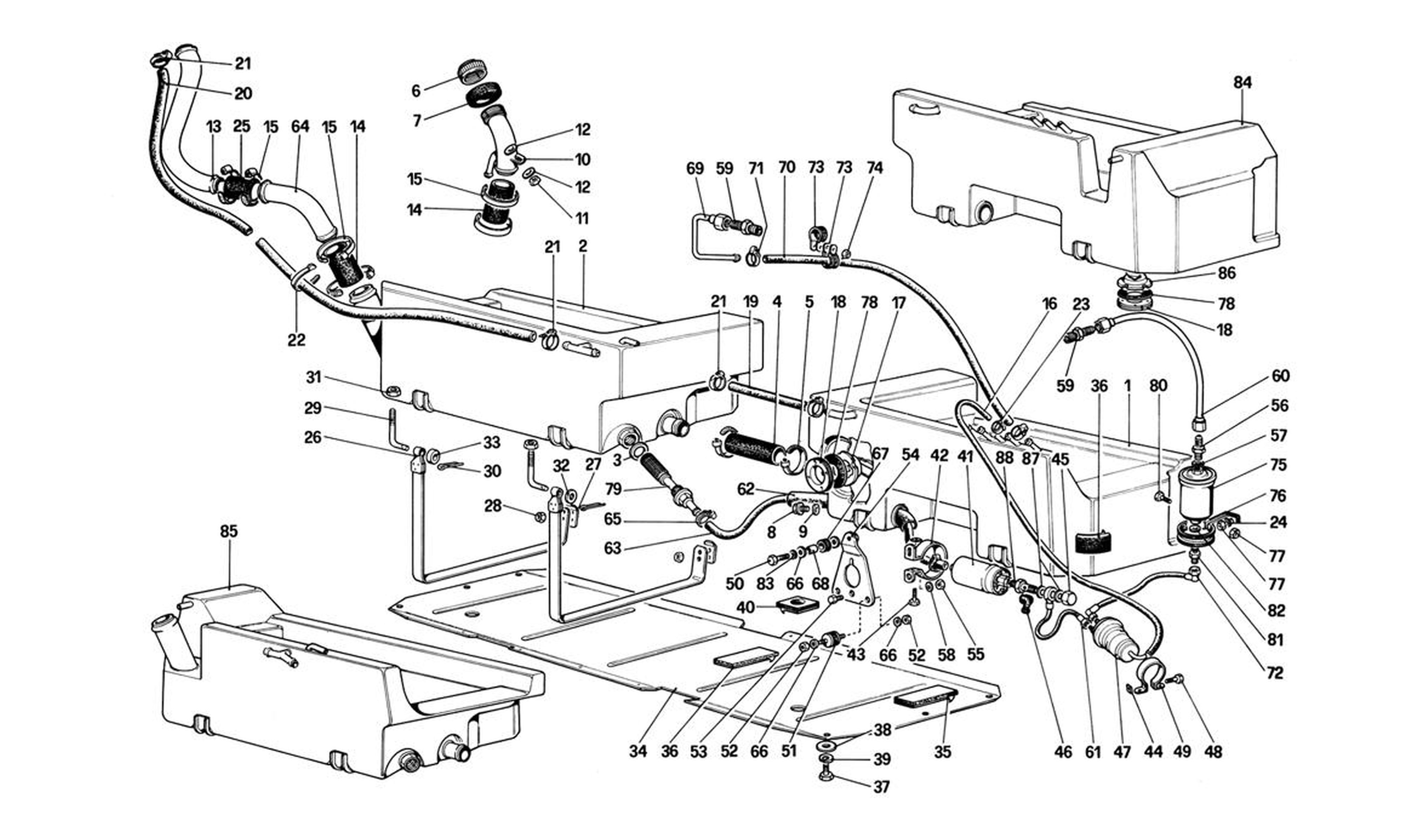 Schematic: Fuel Pump And Pipes (For Us Version)