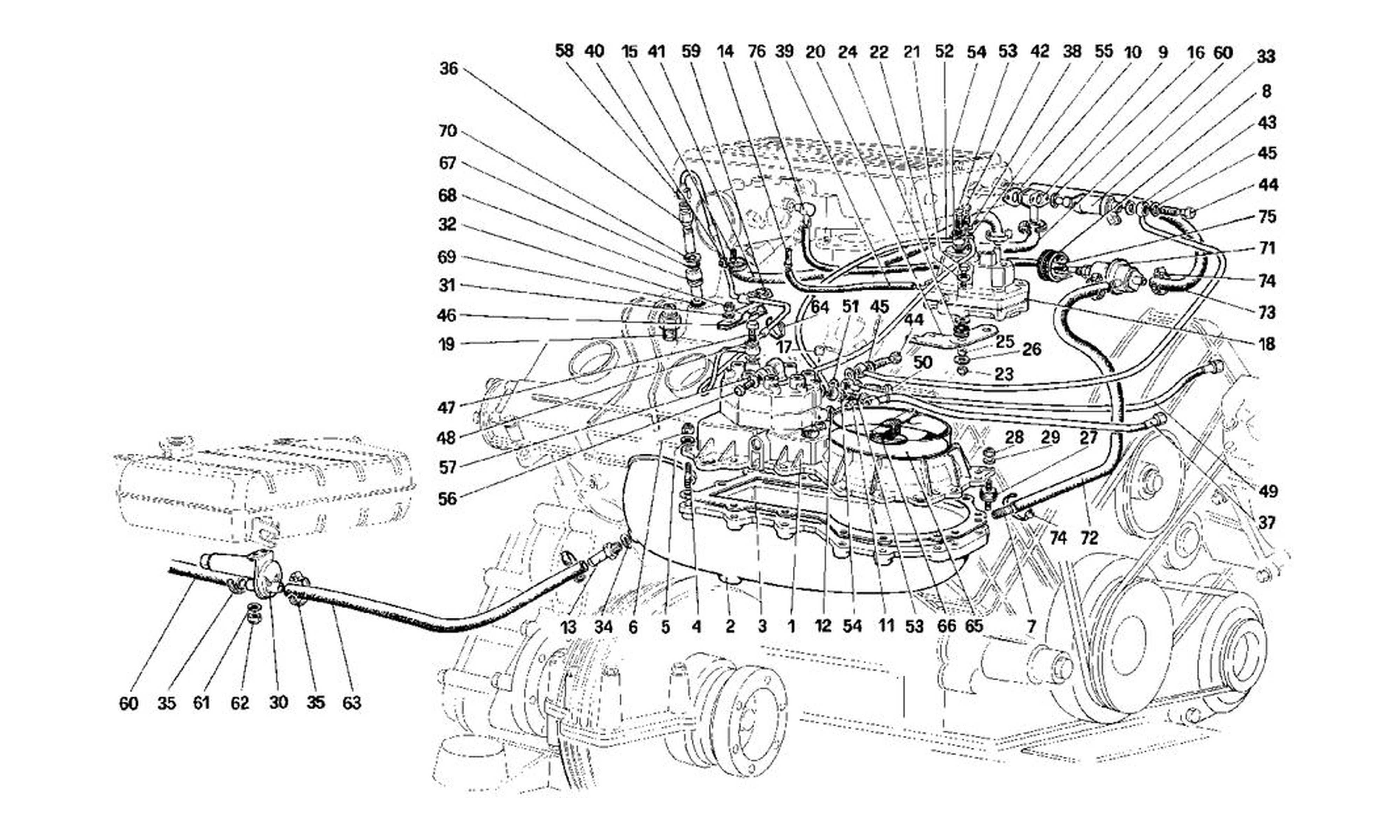 Schematic: Fuel Distributors Lines (Not For Us And Ch87 Version)