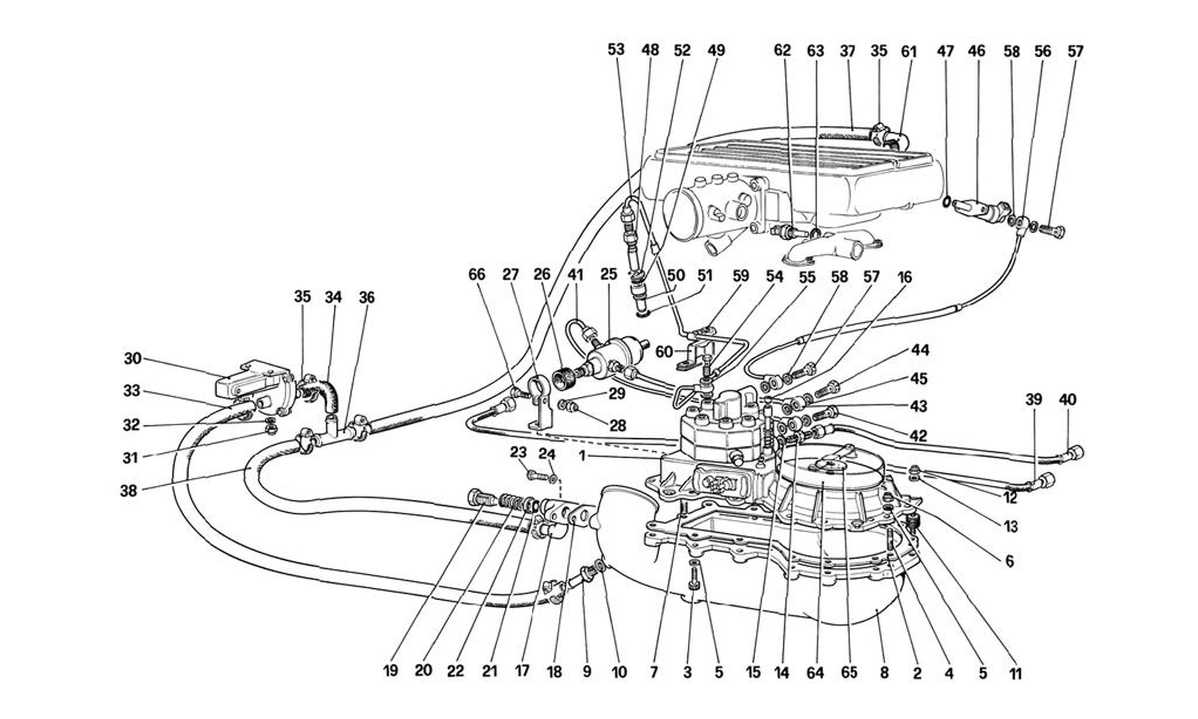 Schematic: Fuel Distributors Lines (For Ch87 Version)