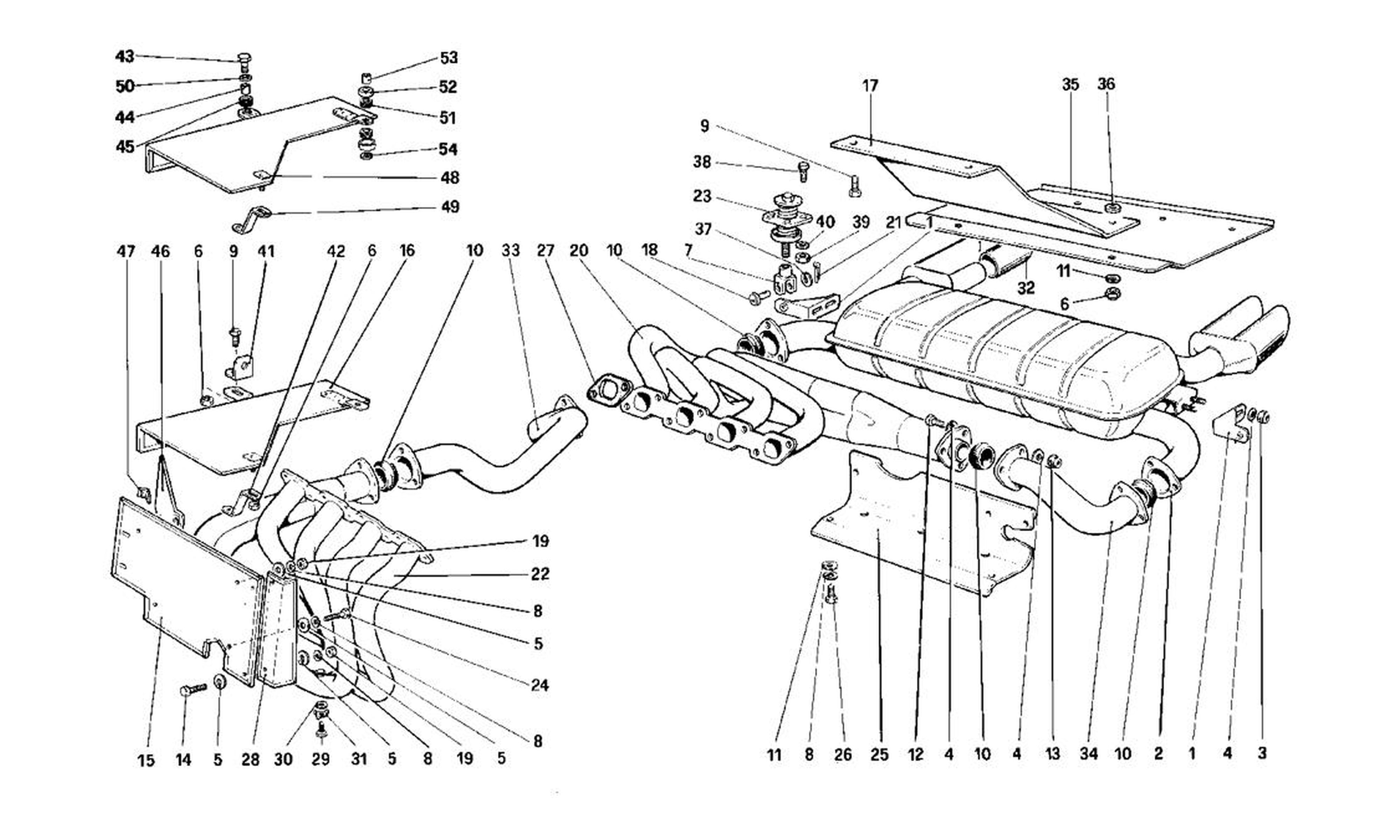 Schematic: Exhaust System (Not For Us And Sa Version)