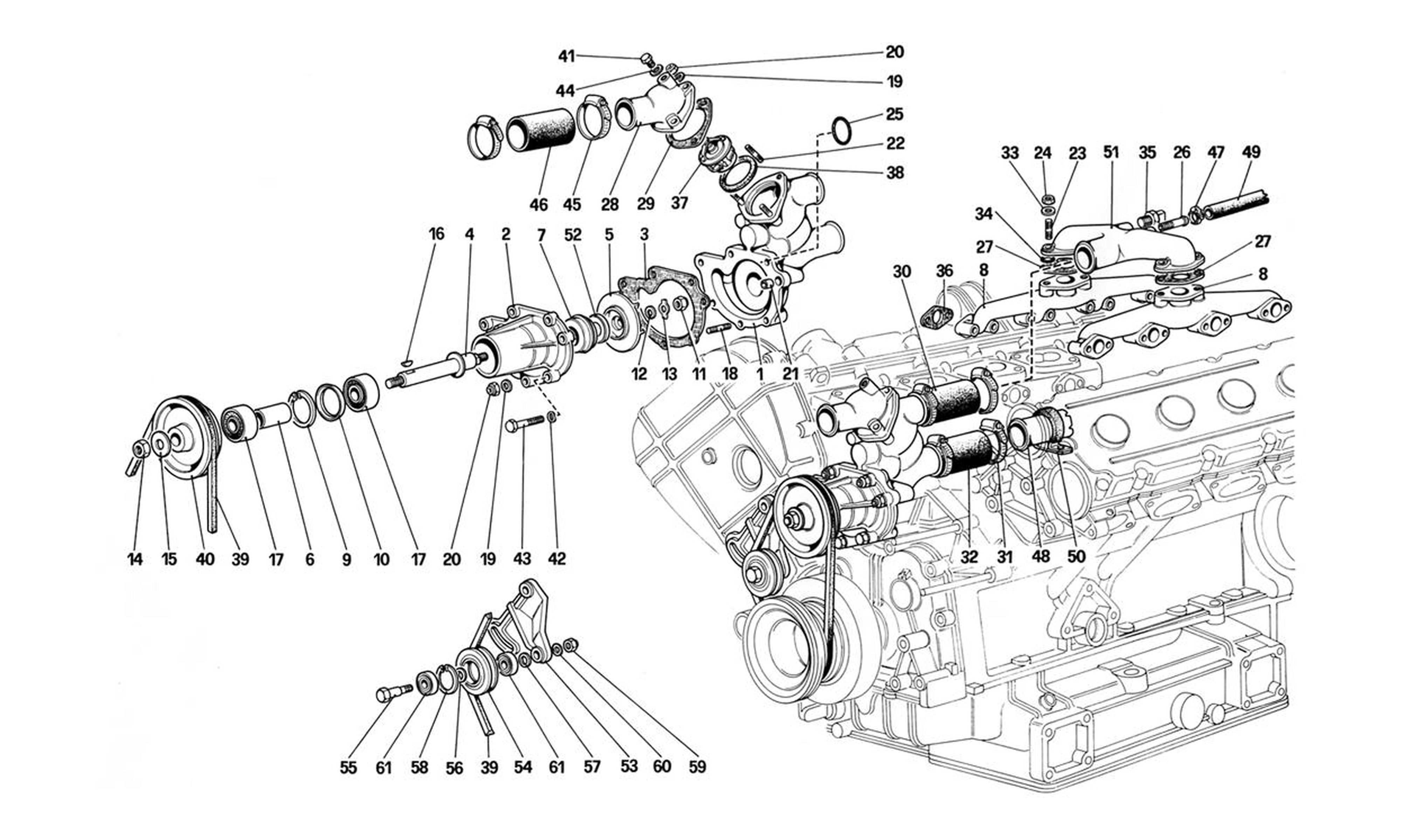 Schematic: Water Pump And Piping