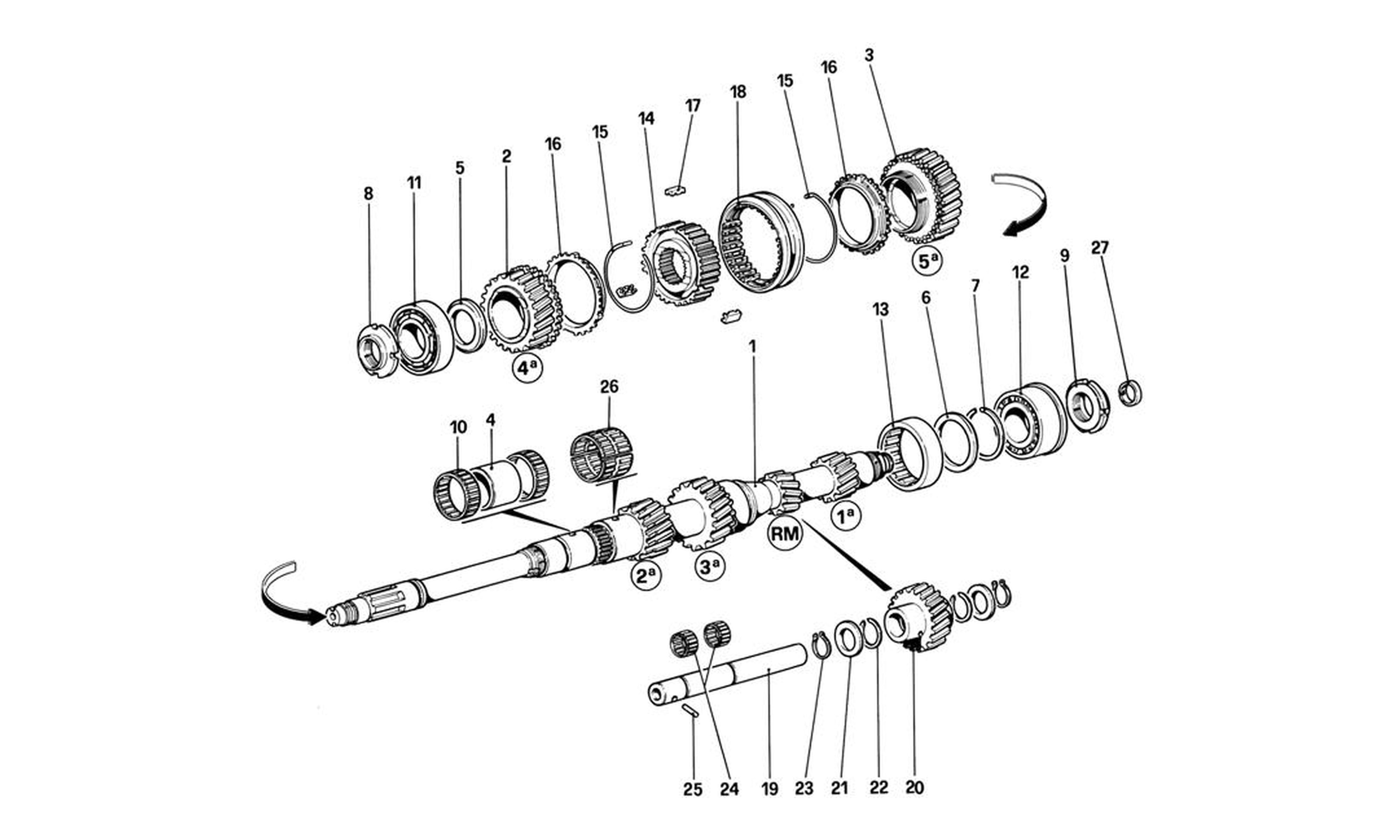 Schematic: Main Shaft Gears