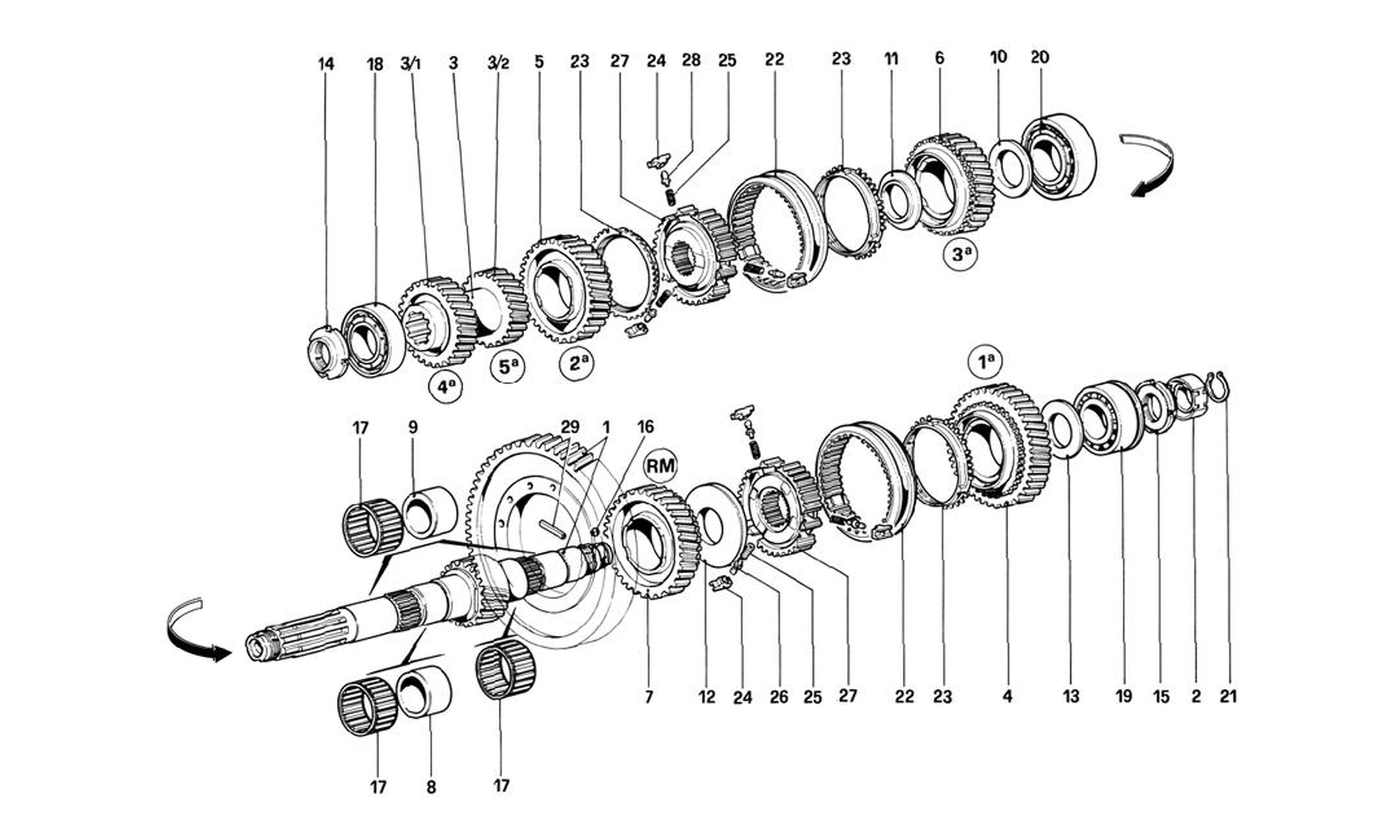 Schematic: Lay Shaft Gears