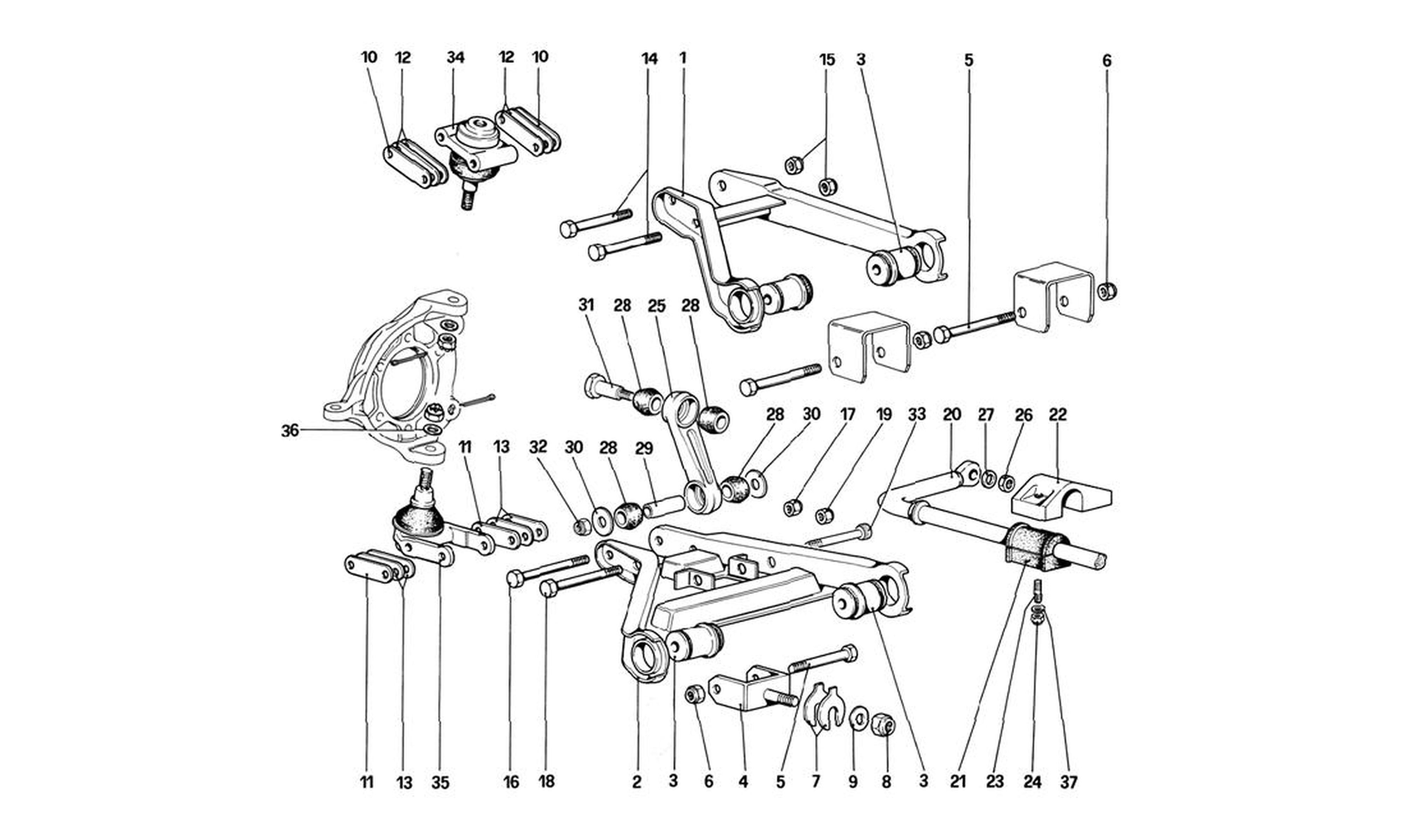 Schematic: Front Suspension - Wishbones