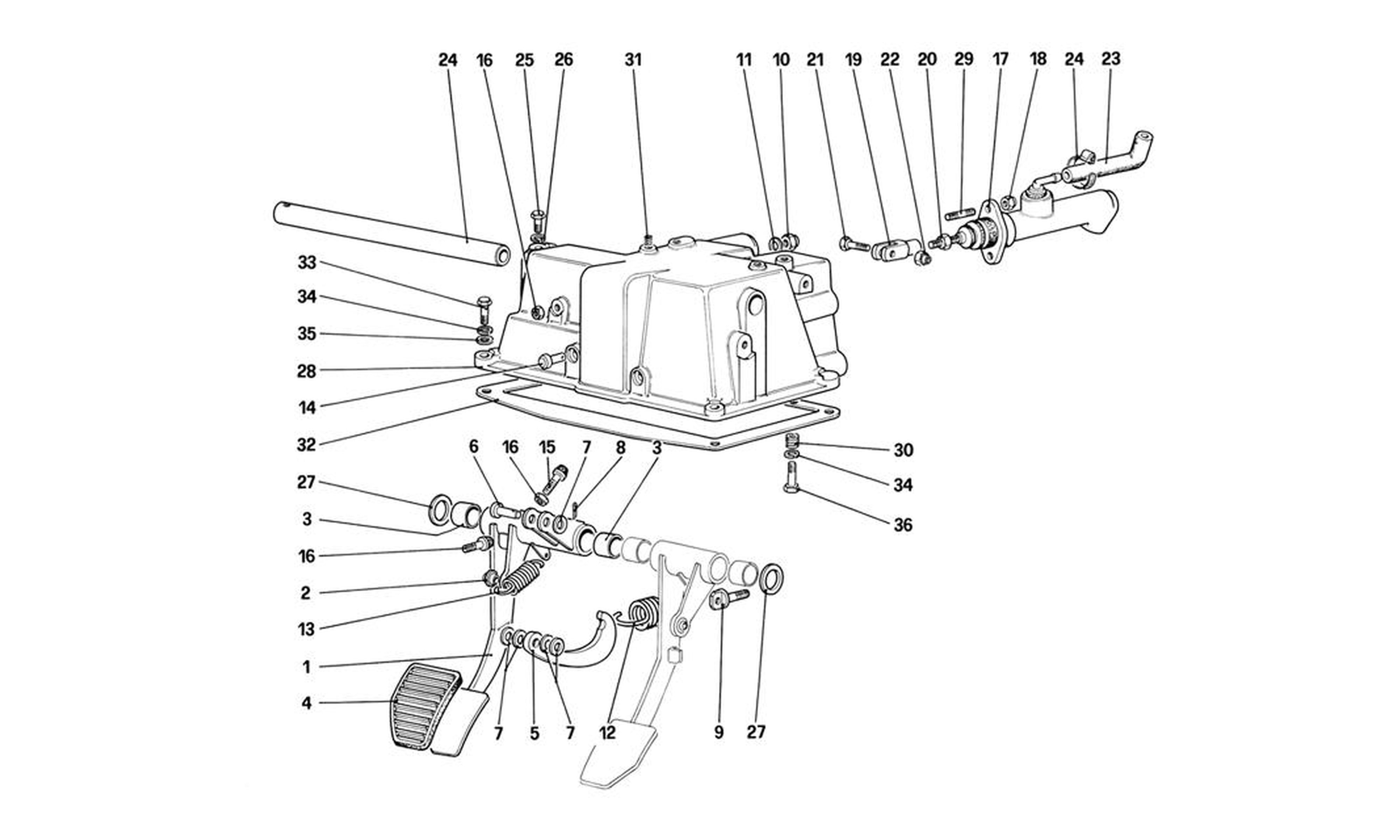 Schematic: Pedal Board - Clutch Control (For Car With Anti