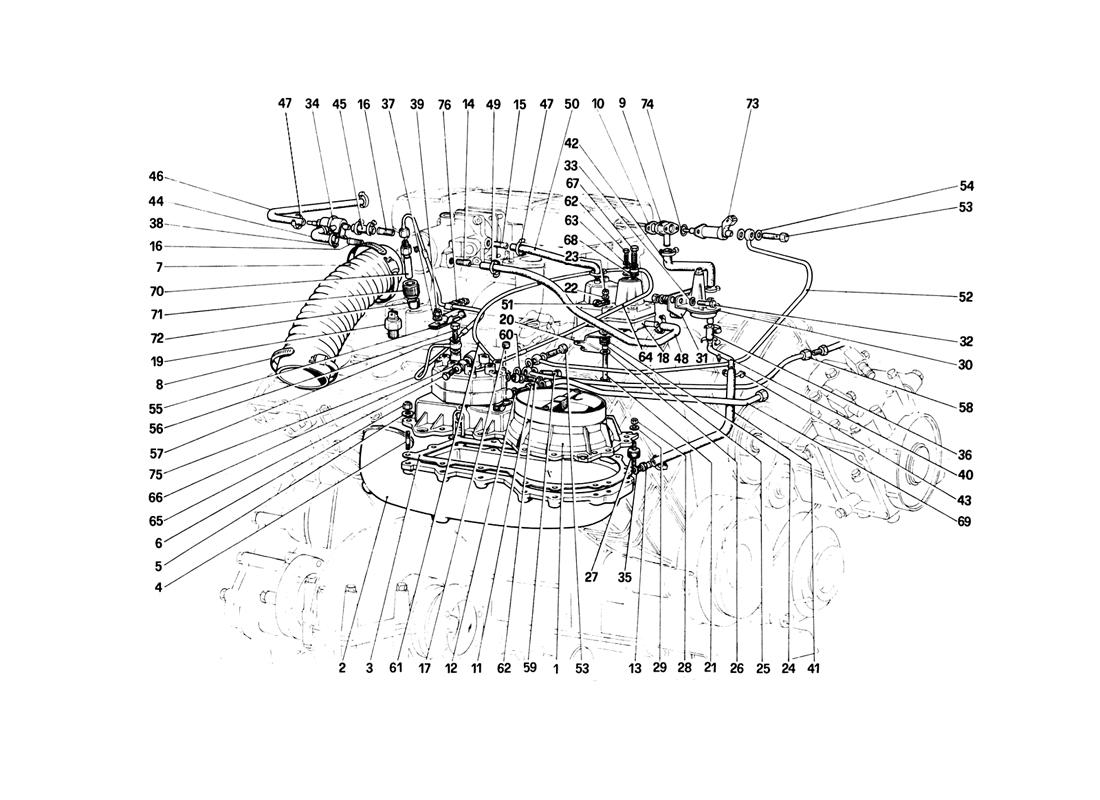 Schematic: Fuel Injection System - Fuel Distributors, Lines